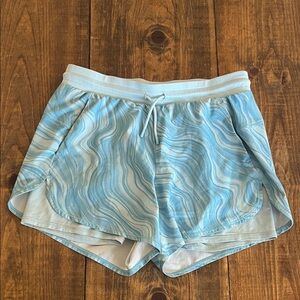 All in Motion Light Blue Swirl girls Athletic Shorts